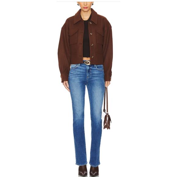 Paige Women's Manhattan Denim Jeans Dark Wash Boot Cut Size 27 Fall Winter - Picture 1 of 9